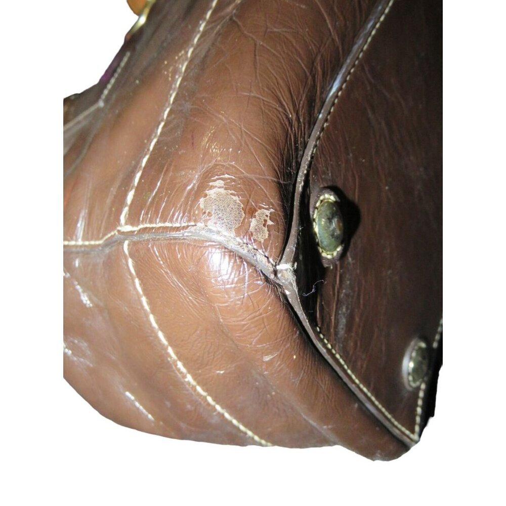 COACH 2007 Vintage 11789 Madeline Brown Patent Leather Double Handle Satchel - Picture 5 of 12